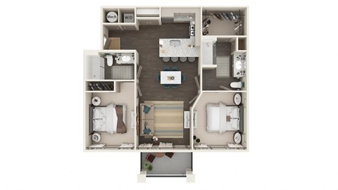 The Watson Floor Plan at The Address Galleria, Matthews, NC, 28105